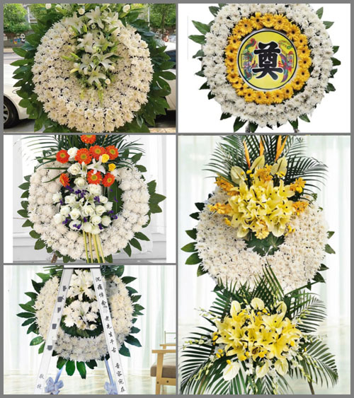 山东青岛平度市同和街道胡铁家村花圈速递